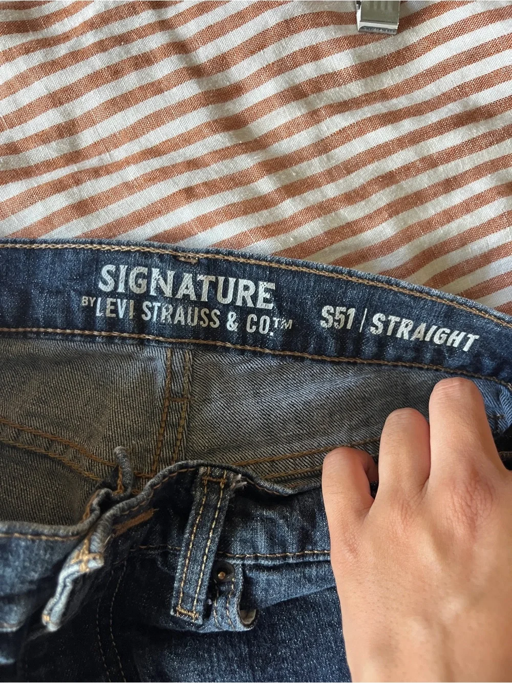 Levi’s  Men’s Straight Jeans in Dark Blue Wash